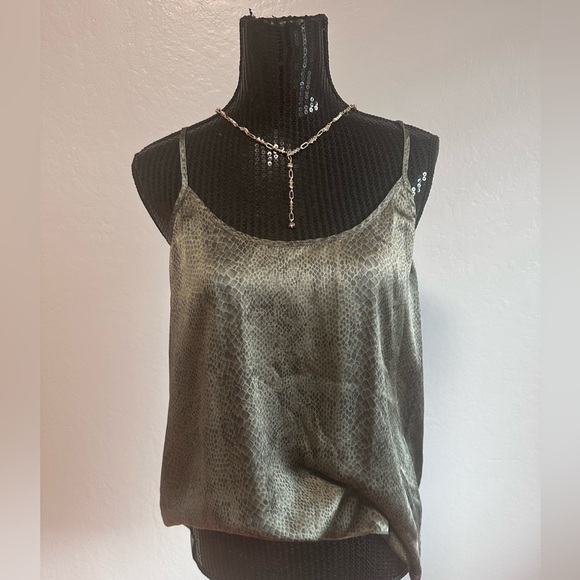 ATM Anthony Thomas Melillo Gorgeous Silk Snake-Print Camisole Size L 🖤 - Picture 6 of 7